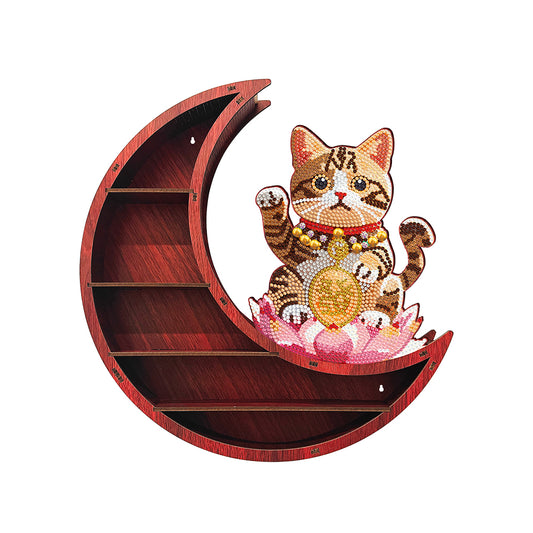 Lunar Design DIY Diamond Painting Wall Shelf for Home Decoration (Cat A)