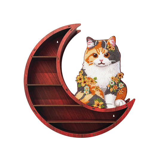 Lunar Design DIY Diamond Painting Wall Shelf for Home Decoration (Cat A)