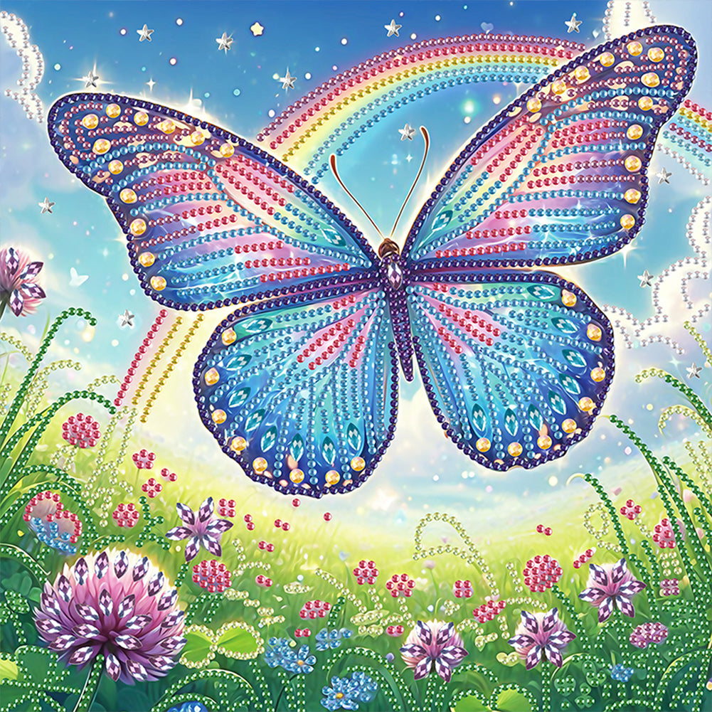 Diamond Painting - Partial Special Shaped - Butterfly (30*30CM)