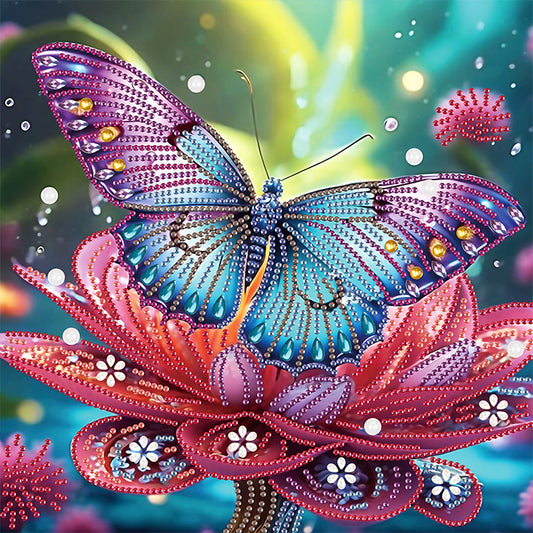 Diamond Painting - Partial Special Shaped - Butterfly (30*30CM)