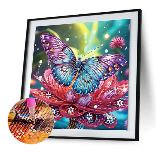 Diamond Painting - Partial Special Shaped - Butterfly (30*30CM)