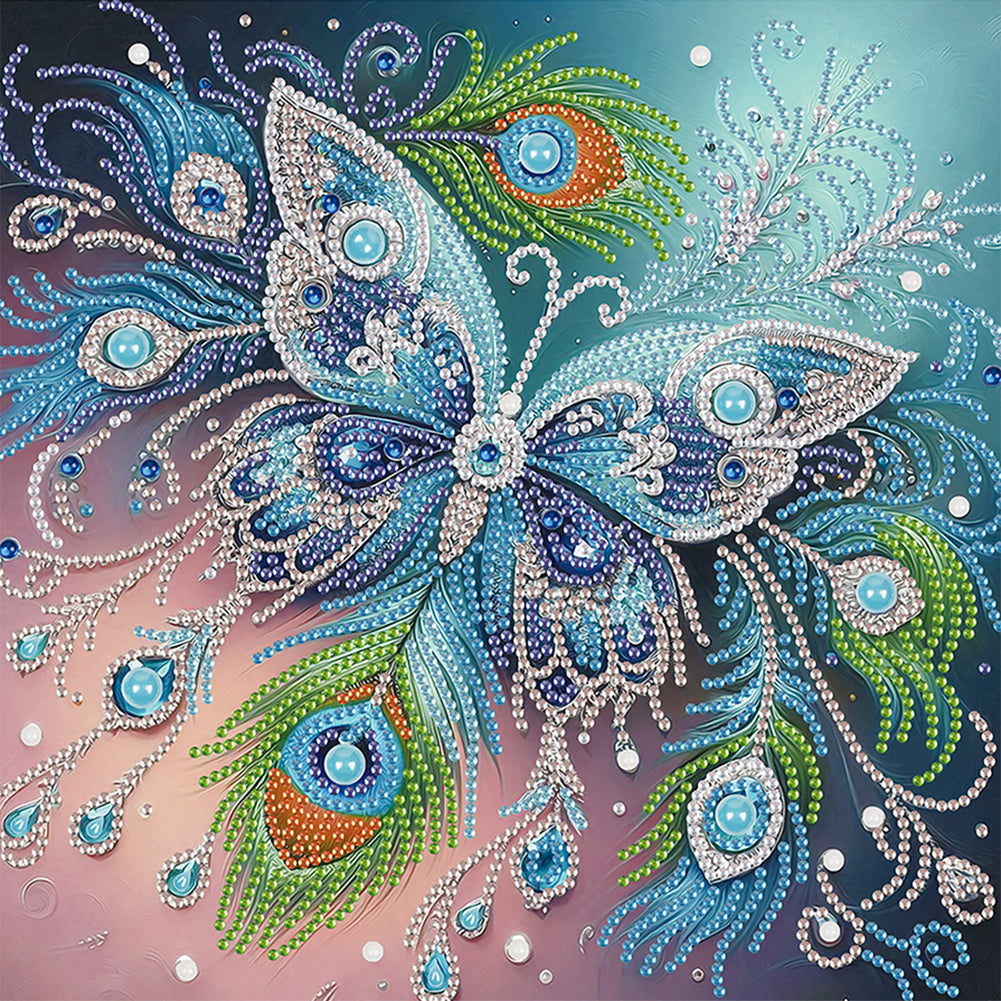 Diamond Painting - Partial Special Shaped - Butterfly (30*30CM)