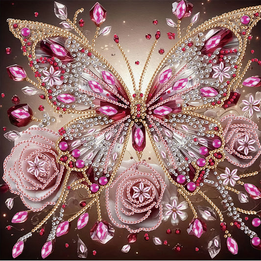 Diamond Painting - Partial Special Shaped - Butterfly (30*30CM)