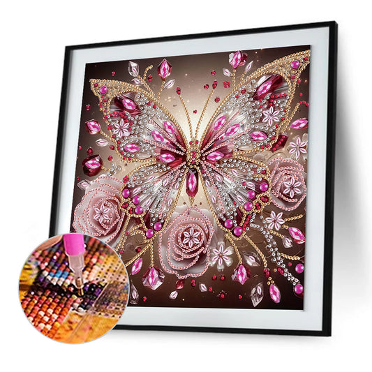 Diamond Painting - Partial Special Shaped - Butterfly (30*30CM)
