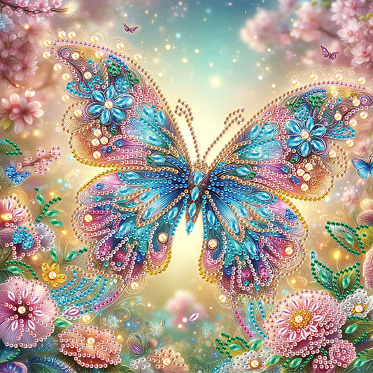 Diamond Painting - Partial Special Shaped - Butterfly (30*30CM)