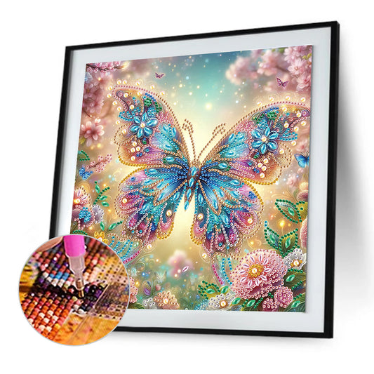 Diamond Painting - Partial Special Shaped - Butterfly (30*30CM)
