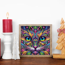 Load image into Gallery viewer, Diamond Painting - Partial Special Shaped - Colorful Cat (30*30CM)
