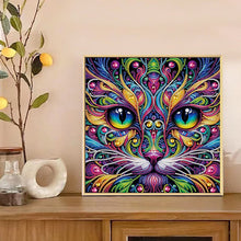 Load image into Gallery viewer, Diamond Painting - Partial Special Shaped - Colorful Cat (30*30CM)
