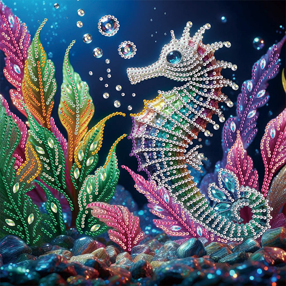 Diamond Painting - Partial Special Shaped - Seahorse (30*30CM)