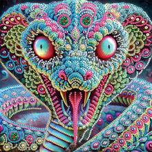 Load image into Gallery viewer, Diamond Painting - Partial Special Shaped - Mythical Beast Snake (30*30CM)
