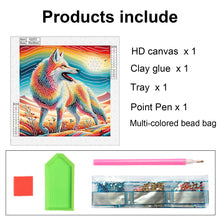 Load image into Gallery viewer, Diamond Painting - Partial Special Shaped - Colorful Wolf (30*30CM)
