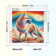 Load image into Gallery viewer, Diamond Painting - Partial Special Shaped - Colorful Wolf (30*30CM)
