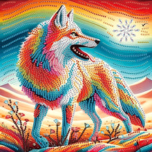 Load image into Gallery viewer, Diamond Painting - Partial Special Shaped - Colorful Wolf (30*30CM)
