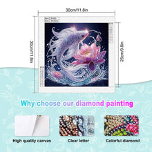 Load image into Gallery viewer, Diamond Painting - Partial Special Shaped - Purple Light Fish (30*30CM)
