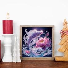 Load image into Gallery viewer, Diamond Painting - Partial Special Shaped - Purple Light Fish (30*30CM)
