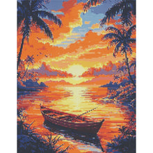 Load image into Gallery viewer, Diamond Painting - Full Round - Sunset Lake View (40*50CM)
