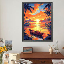 Load image into Gallery viewer, Diamond Painting - Full Round - Sunset Lake View (40*50CM)
