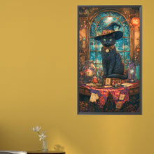 Load image into Gallery viewer, AB Diamond Painting - Full Round - Magic Black Cat (40*70CM)

