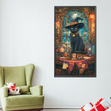 Load image into Gallery viewer, AB Diamond Painting - Full Round - Magic Black Cat (40*70CM)
