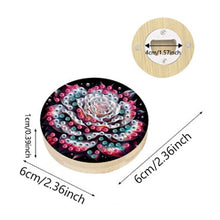 Load image into Gallery viewer, Wooden PET DIY Diamond Painting Magnets Jar Opener Kit Kitchen Tool (Flower A)
