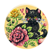 Load image into Gallery viewer, Wooden PET DIY Diamond Painting Magnets Jar Opener Kit Kitchen Tool (Black Cat)
