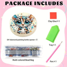Load image into Gallery viewer, Wooden PET DIY Diamond Painting Magnets Jar Opener Kit Kitchen Tool (Cat A)
