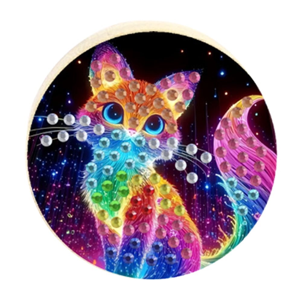 Wooden PET DIY Diamond Painting Magnets Jar Opener Kit Kitchen Tool (Cat B)