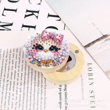 Load image into Gallery viewer, Wooden PET DIY Diamond Painting Magnets Jar Opener Kit Kitchen Tool (Bird B)
