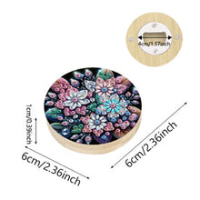 Load image into Gallery viewer, Wooden PET DIY Diamond Painting Magnets Jar Opener Kit Kitchen Tool (Flower C)
