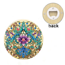 Load image into Gallery viewer, Wooden PET DIY Diamond Painting Magnets Jar Opener Kit Kitchen Tool (Flower D)
