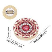 Load image into Gallery viewer, Wooden PET DIY Diamond Painting Magnets Jar Opener Kit Kitchen Tool (Flower F)
