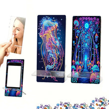 Load image into Gallery viewer, 2Pcs Acrylic DIY Jellyfish Mushroom Diamond Painting Phone Holder for Home Offic

