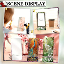 Load image into Gallery viewer, 2Pcs Acrylic DIY Peacock Diamond Painting Phone Holder for Home Office Decor
