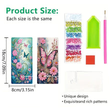 Load image into Gallery viewer, 2Pcs Acrylic DIY Garden Butterfly Diamond Painting Phone Holder for Home Office

