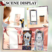 Load image into Gallery viewer, 2Pcs Acrylic DIY Lion Kitten Diamond Painting Phone Holder for Home Office
