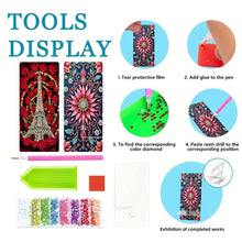 Load image into Gallery viewer, 2Pcs Acrylic DIY Eiffel Tower Flower Diamond Painting Phone Holder for Home
