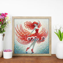 Load image into Gallery viewer, Diamond Painting - Partial Special Shaped - Red-Haired Girl (30*30CM)
