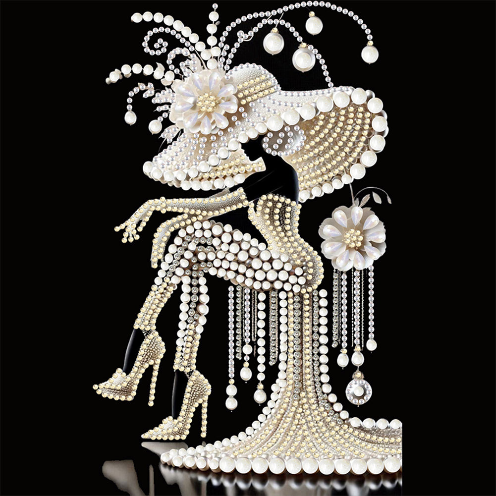 Diamond Painting - Partial Special Shaped - Girl (30*30CM)