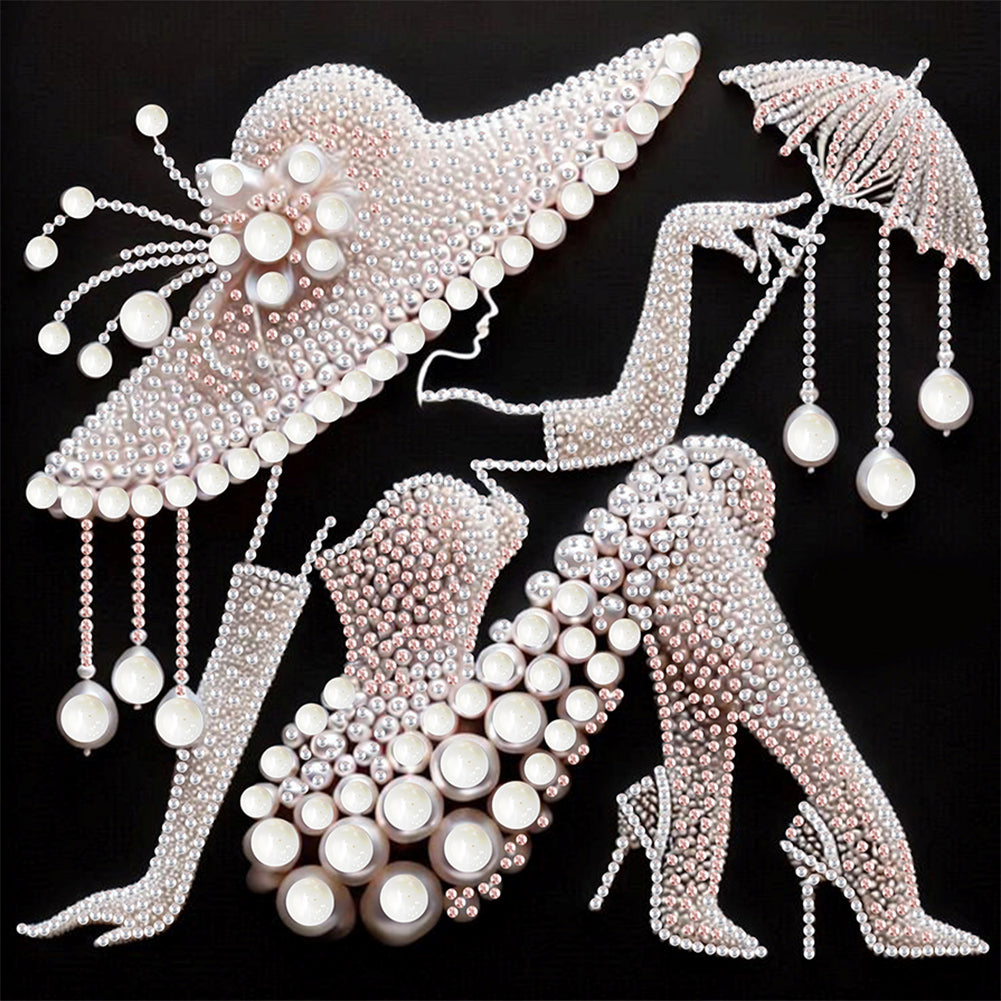 Diamond Painting - Partial Special Shaped - Girl (30*30CM)