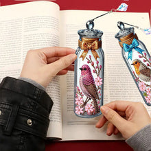 Load image into Gallery viewer, 3Pcs Bird In A Glass Bottle DIY Diamond Painting Bookmark for Reading Enthusiast
