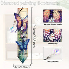 Load image into Gallery viewer, 3Pcs Music Sheet Butterfly DIY Diamond Painting Bookmark for Reading Enthusiasts
