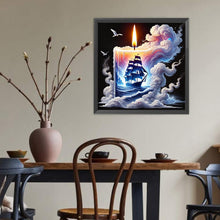 Load image into Gallery viewer, Diamond Painting - Full Round - Sailboat In Candles (40*40CM)
