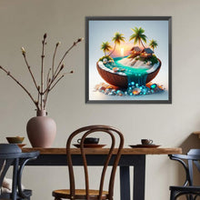 Load image into Gallery viewer, Diamond Painting - Full Round - Coconut Shell Resort Island (40*40CM)
