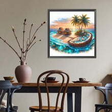 Load image into Gallery viewer, Diamond Painting - Full Round - Coconut Island Scenery (40*40CM)
