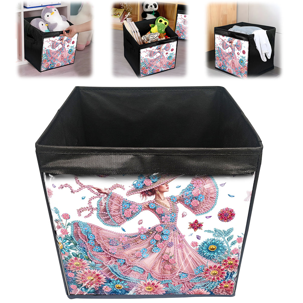 DIY Diamond Painting Storage Box Canvas Organizer Box Diamond Painting Kit (B)