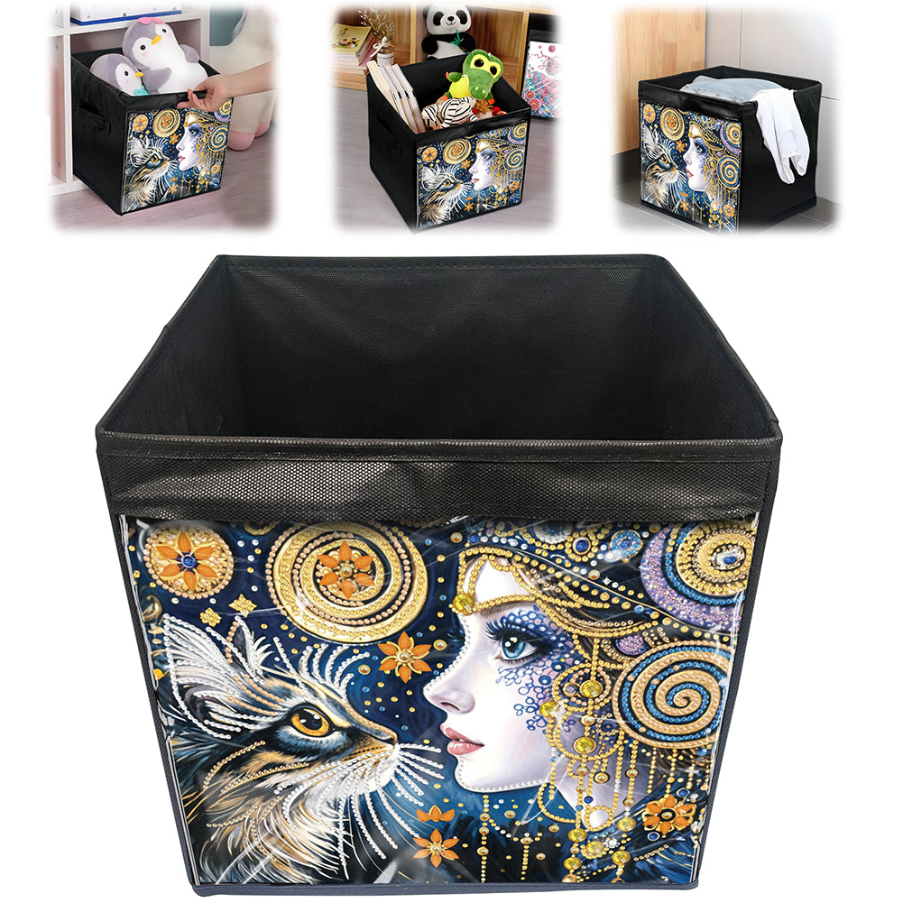DIY Diamond Painting Storage Box Canvas Organizer Box Diamond Painting Kit (G)