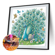 Load image into Gallery viewer, Diamond Painting - Partial Special Shaped - Peacock (30*30CM)
