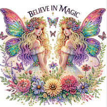 Load image into Gallery viewer, Diamond Painting - Partial Special Shaped - Butterfly Girl (30*30CM)
