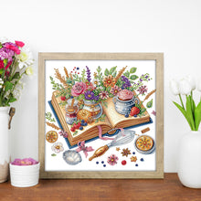 Load image into Gallery viewer, Diamond Painting - Partial Special Shaped - Book And Afternoon Tea (30*30CM)
