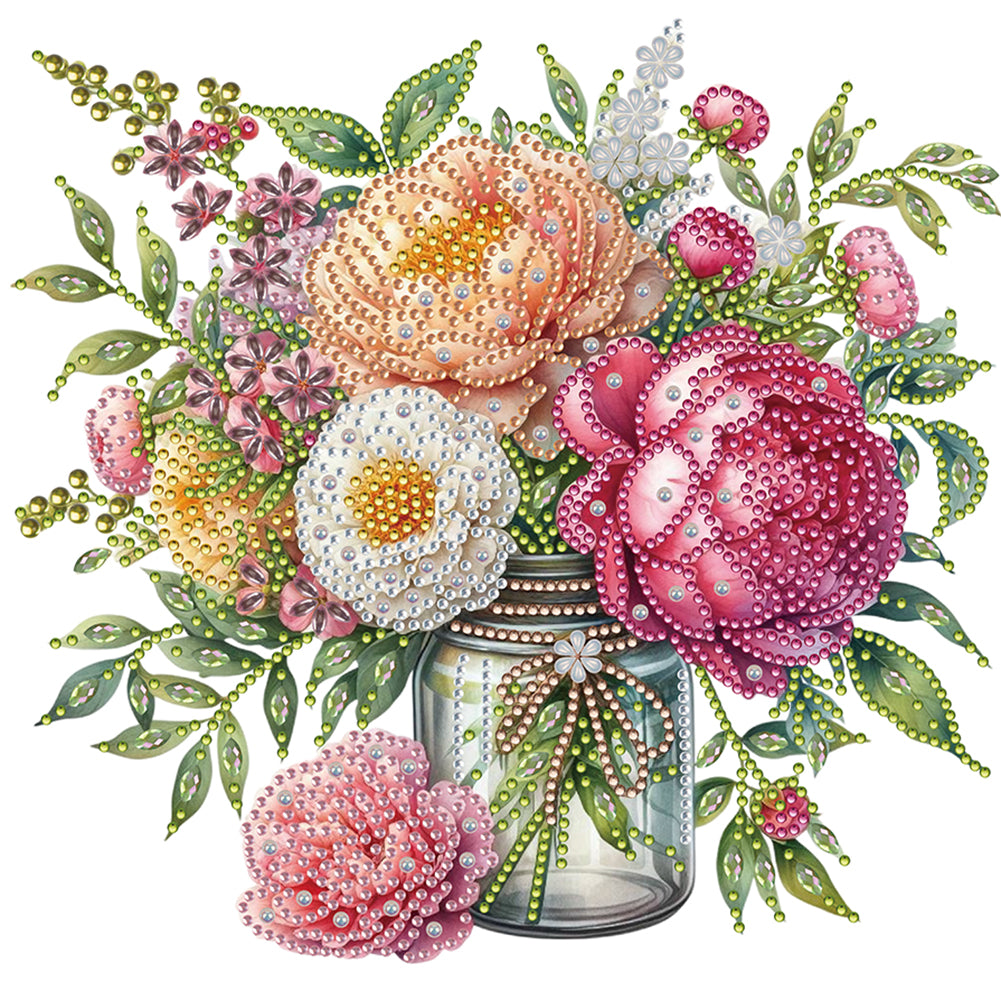 Diamond Painting - Partial Special Shaped - Flowers (30*30CM)